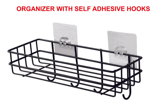 BATHROOM KITCHEN PUNCH FRAME SHOWER SHELF WROUGHT IRON-1204