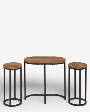 Round Nesting Living Lounge Bedroom Side Tables (Set of 3)