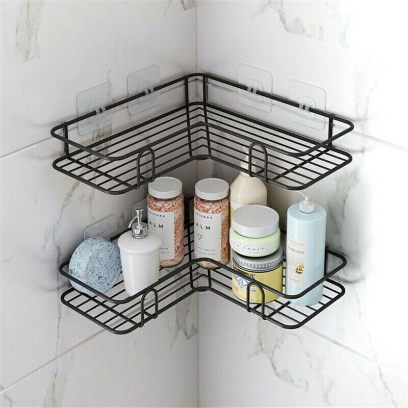 BATHROOM KITCHEN PUNCH CORNER FRAME SHOWER SHELF WROUGHT IRON