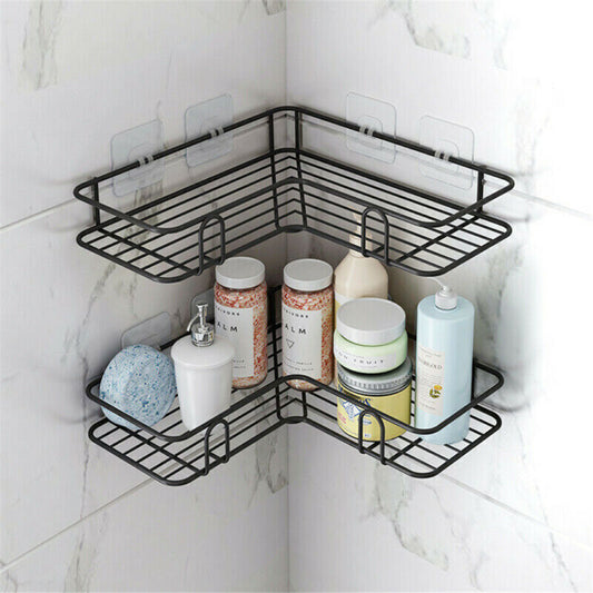 BATHROOM KITCHEN PUNCH CORNER FRAME SHOWER SHELF WROUGHT IRON-1203