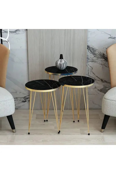 1 PCS / SET OF 3 ROUND COffee Table-1123