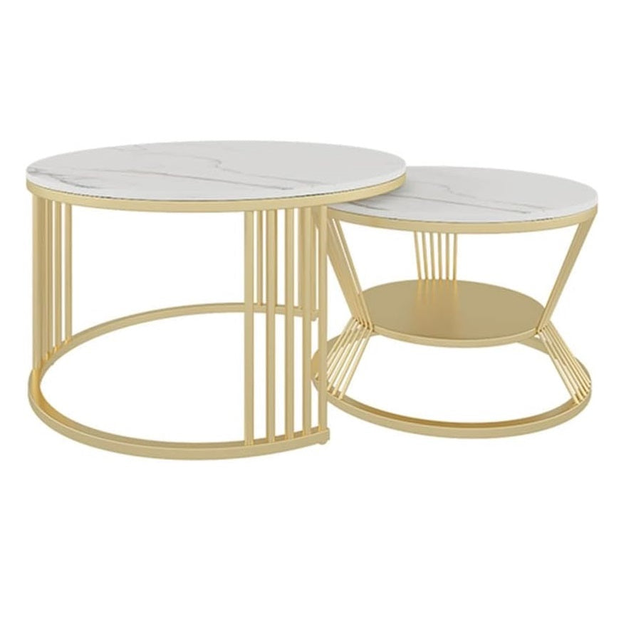 Mocker Living Lounge Round Center Table (Set of 2)