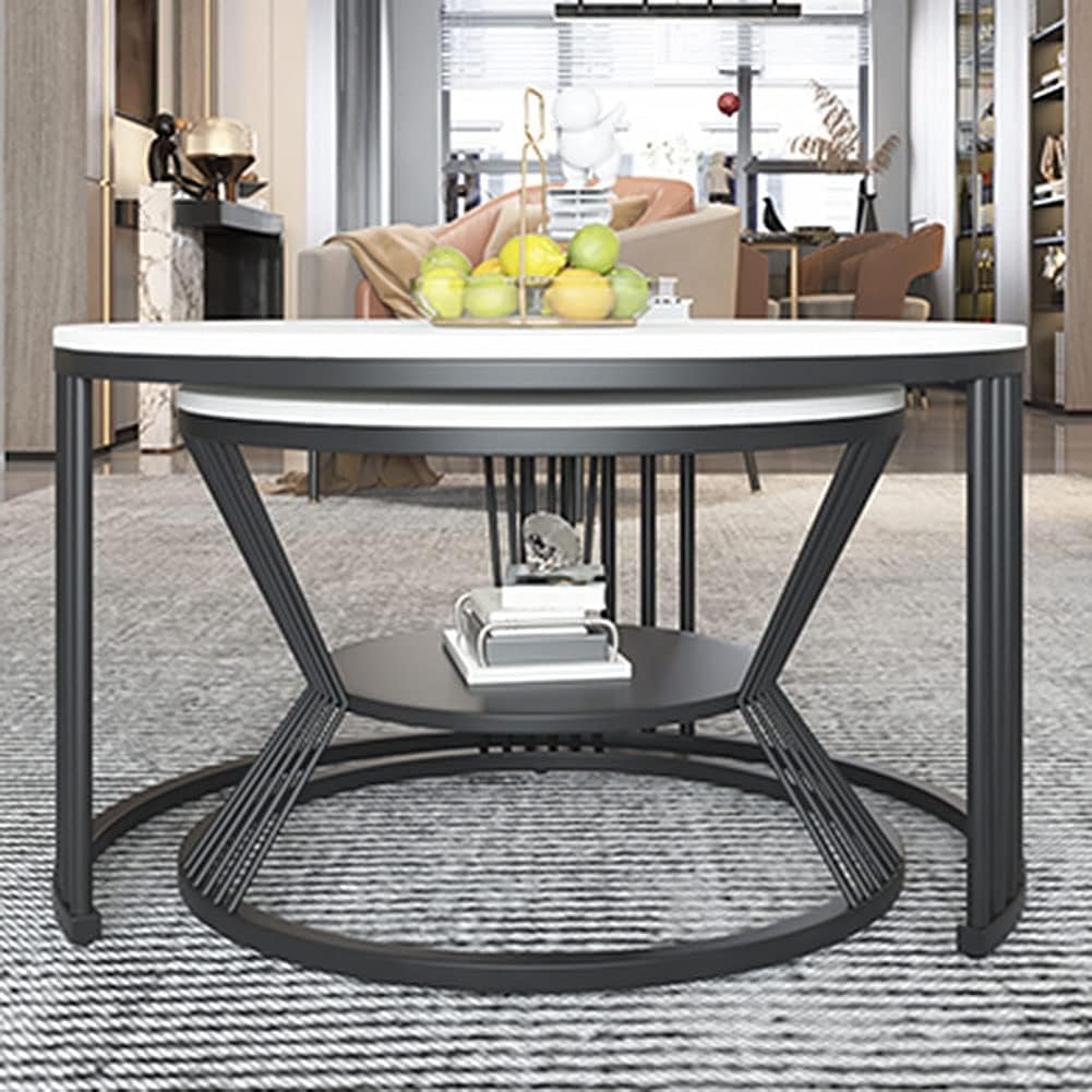 Mocker Living Lounge Round Center Table (Set of 2)