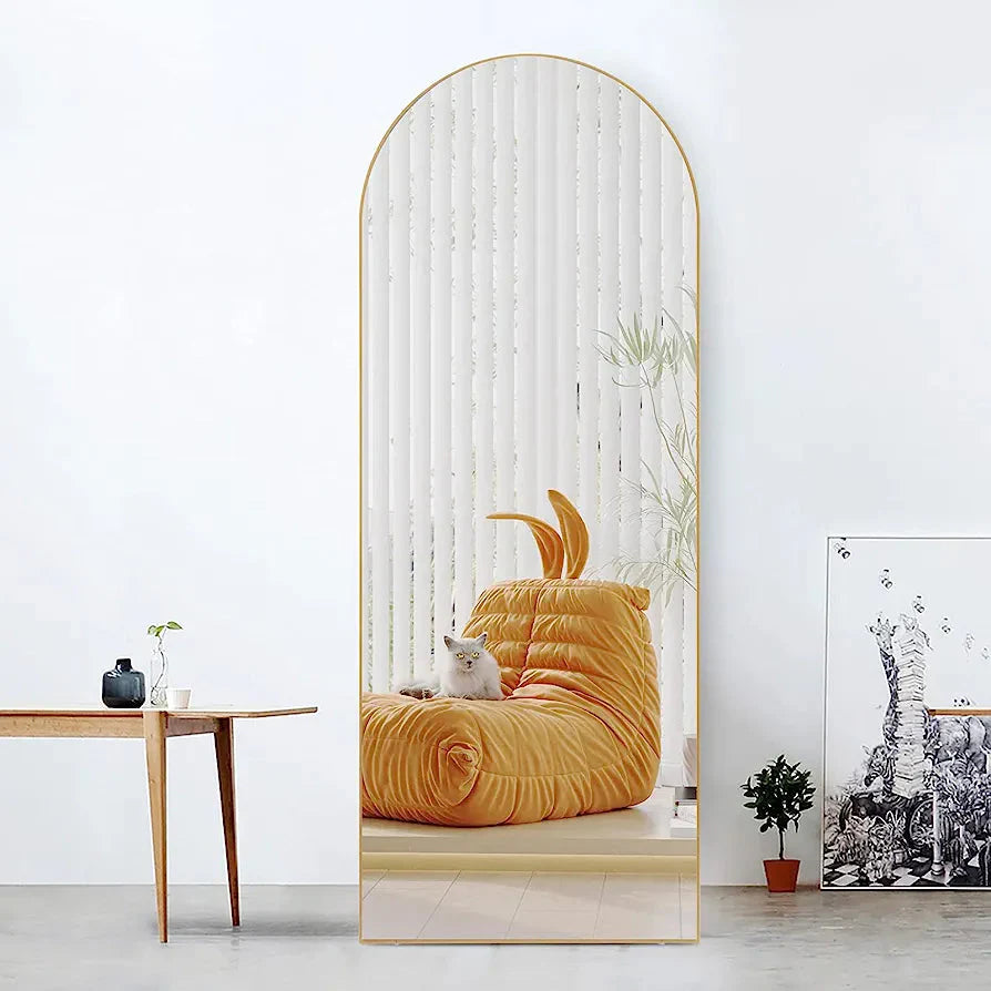 Iron woode Standing Dome Full-Length Mirror-1190