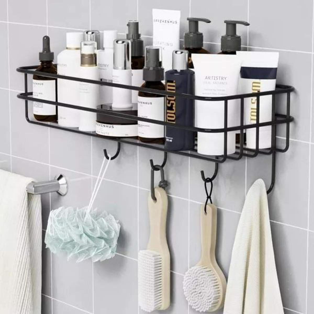 BATHROOM KITCHEN PUNCH CORNER FRAME SHOWER SHELF WROUGHT IRON