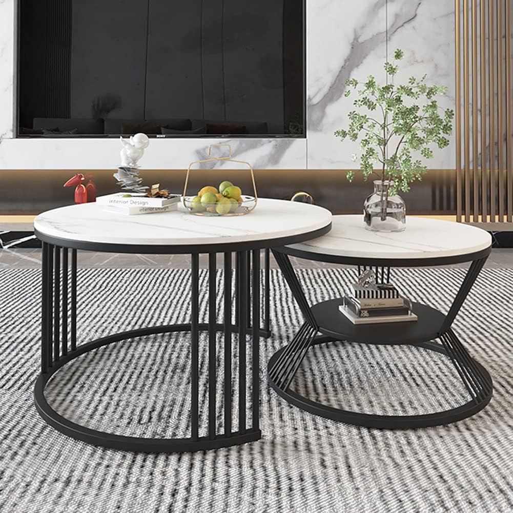 Mocker Living Lounge Round Center Table (Set of 2)