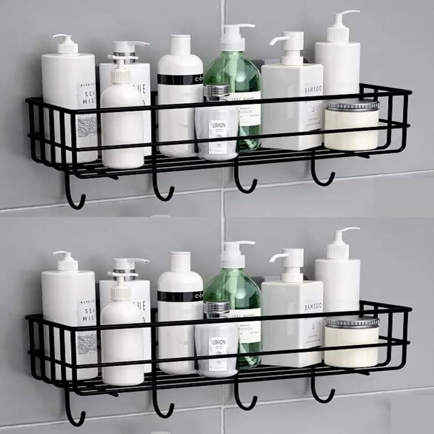BATHROOM KITCHEN PUNCH CORNER FRAME SHOWER SHELF WROUGHT IRON