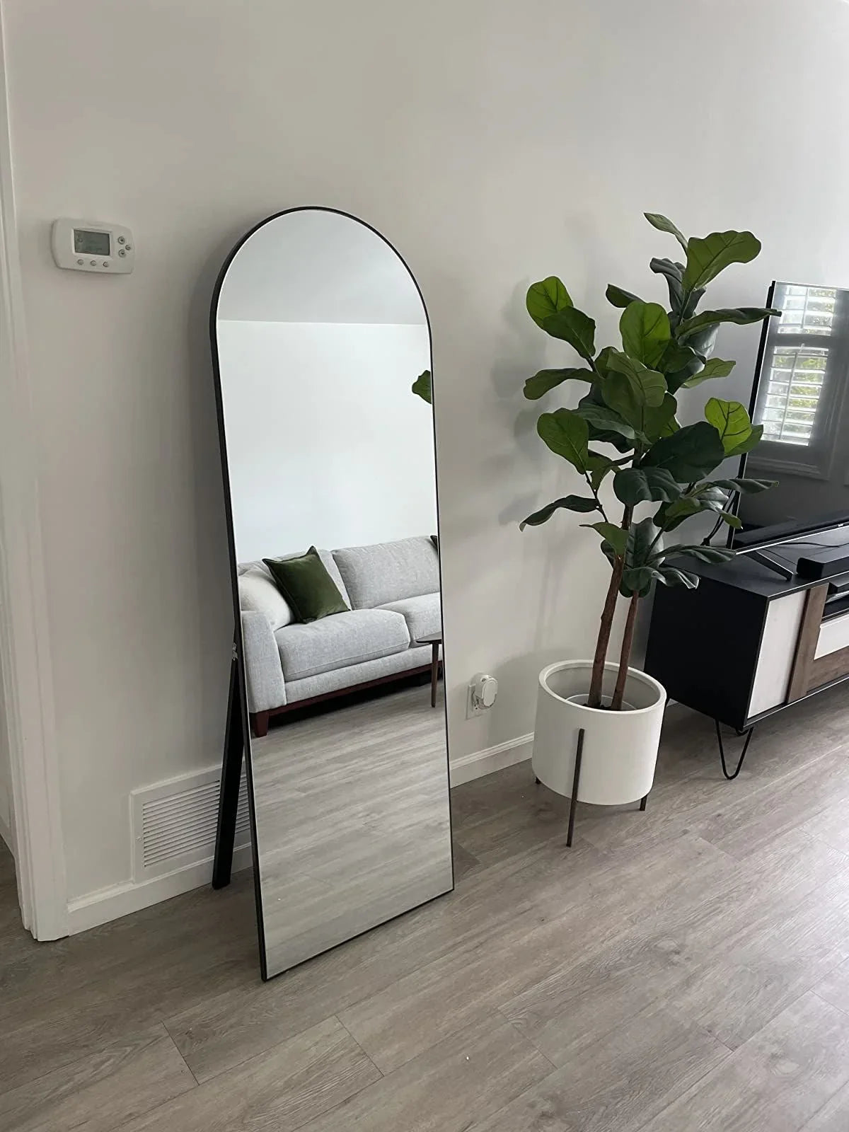 Iron woode Standing Dome Full-Length Mirror-1190