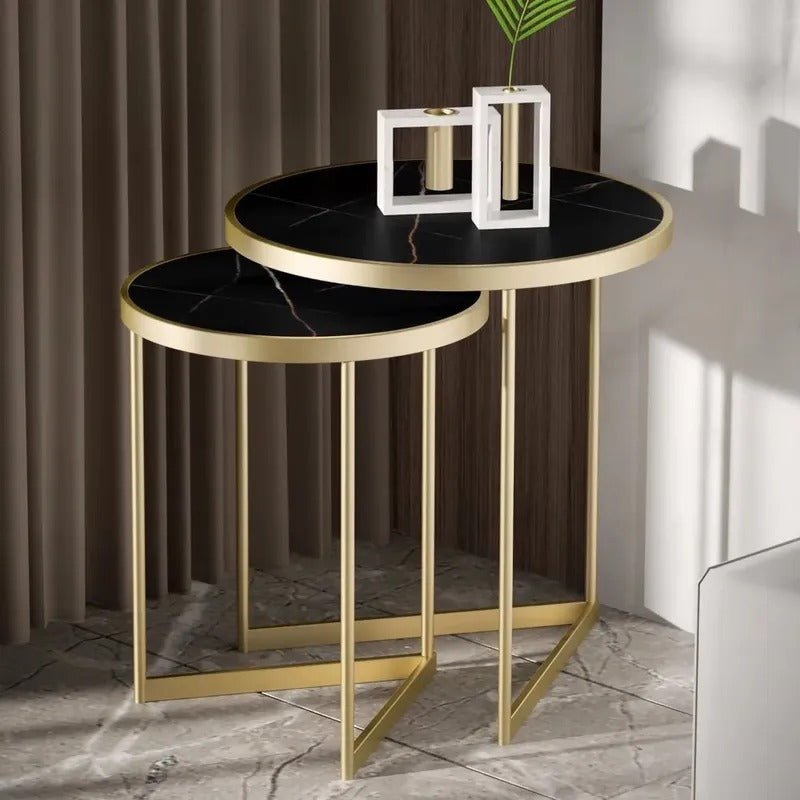 Living Dining Room Nesting Coffee Side Table (Set of 2)-861