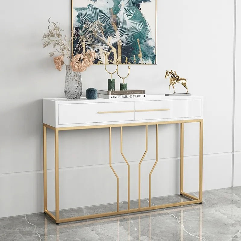 Off-Track Living Lounge Entryway Drawing Room Console Drawer Table