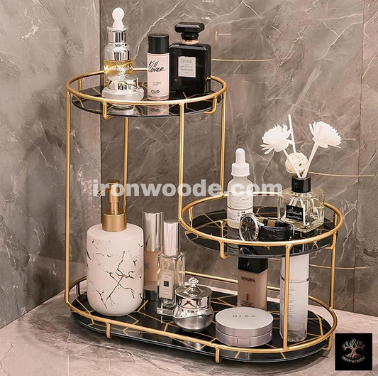 3-Tier Golden Vanity Stand by Ironwoode -1209
