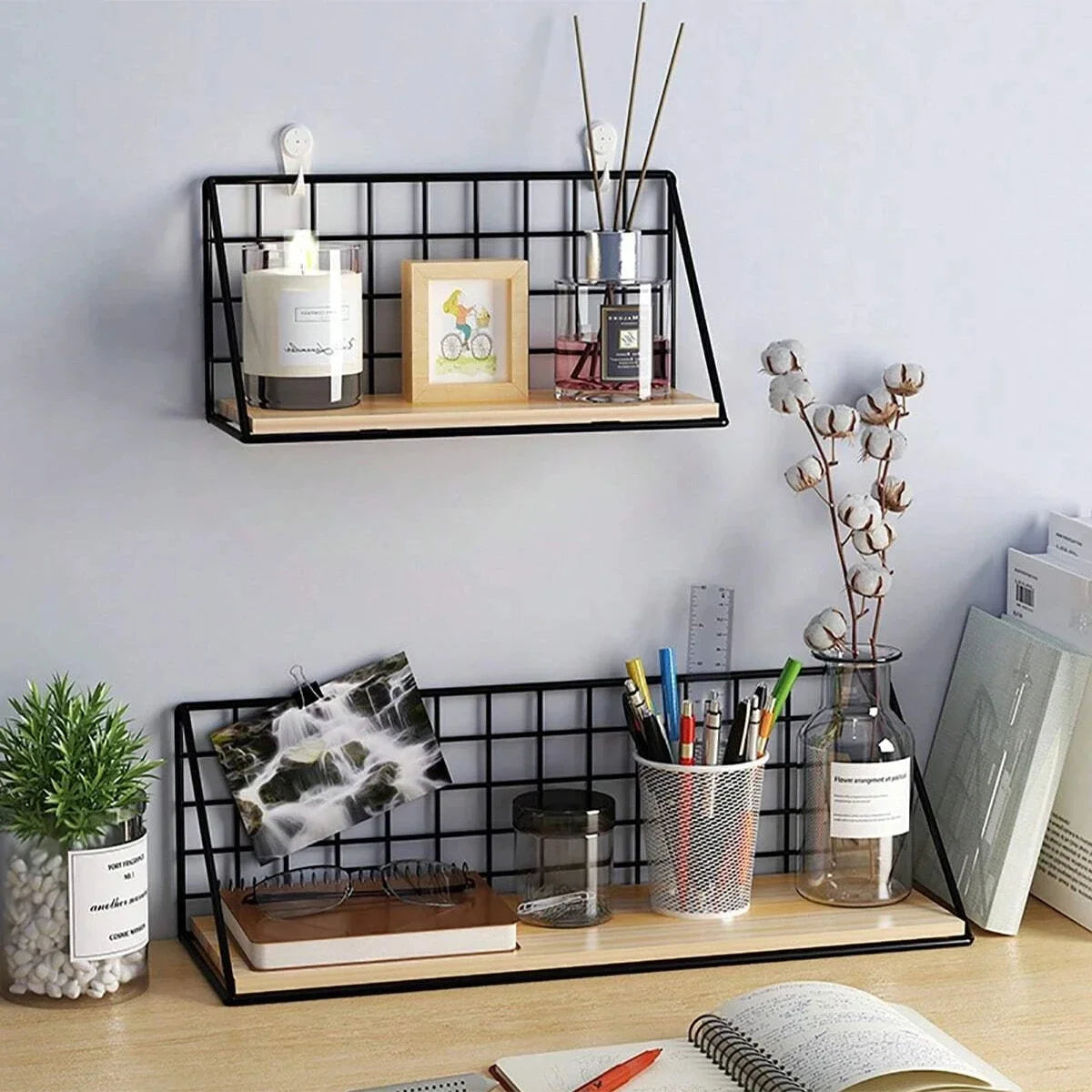 Single piece Wall Mounted Shelves Wood Hanging Shelf For Living Room