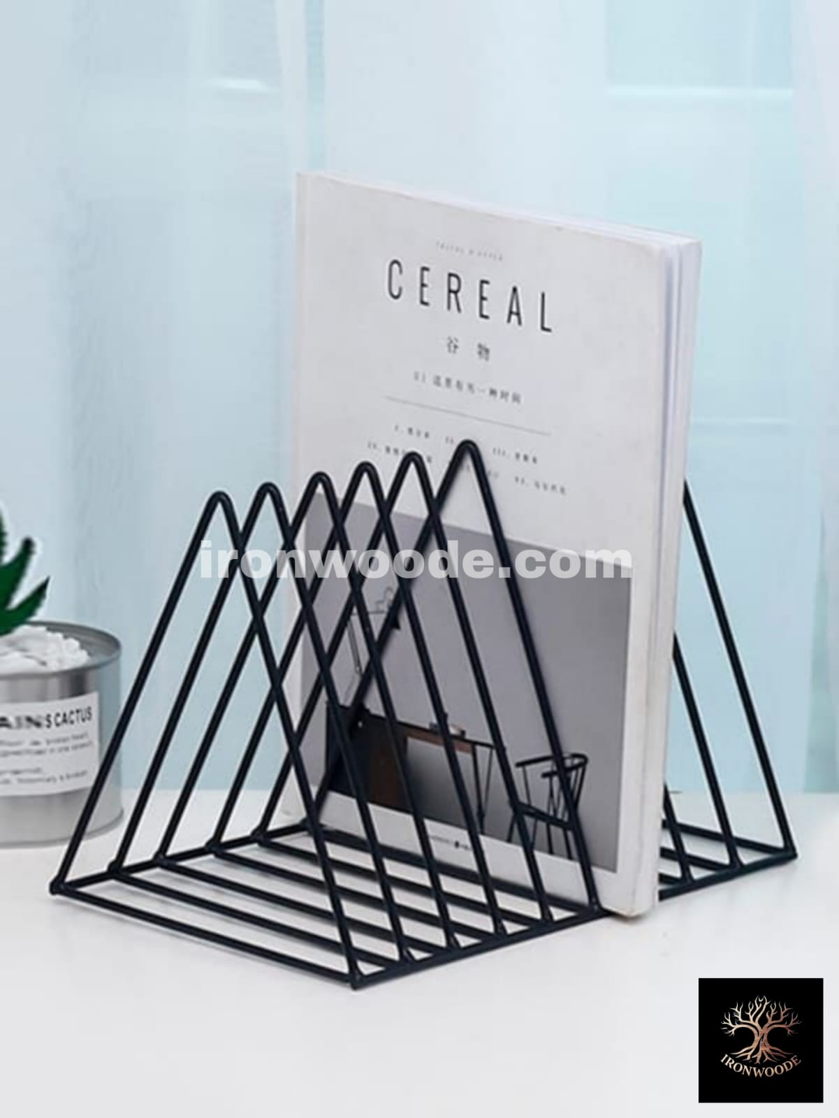 Metal Desk Book Holder Modern Minimalist Book Shelf-1211