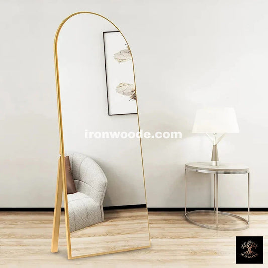 Iron woode Standing Dome Full-Length Mirror-1190