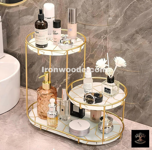 3-Tier Golden Vanity Stand by Ironwoode -1209